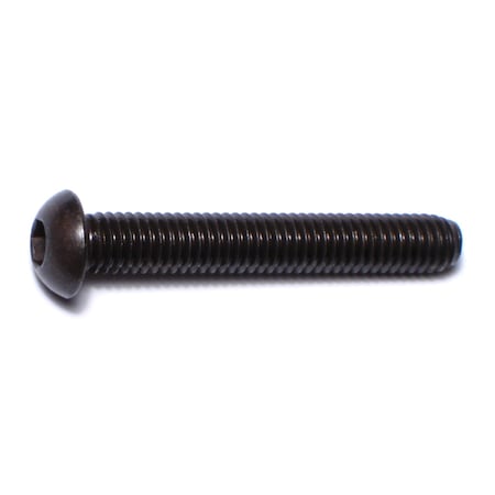 Midwest Fastener M6-1.00 Socket Head Cap Screw, Button, Black Oxide Steel, 40 mm Length, 4 PK 75976